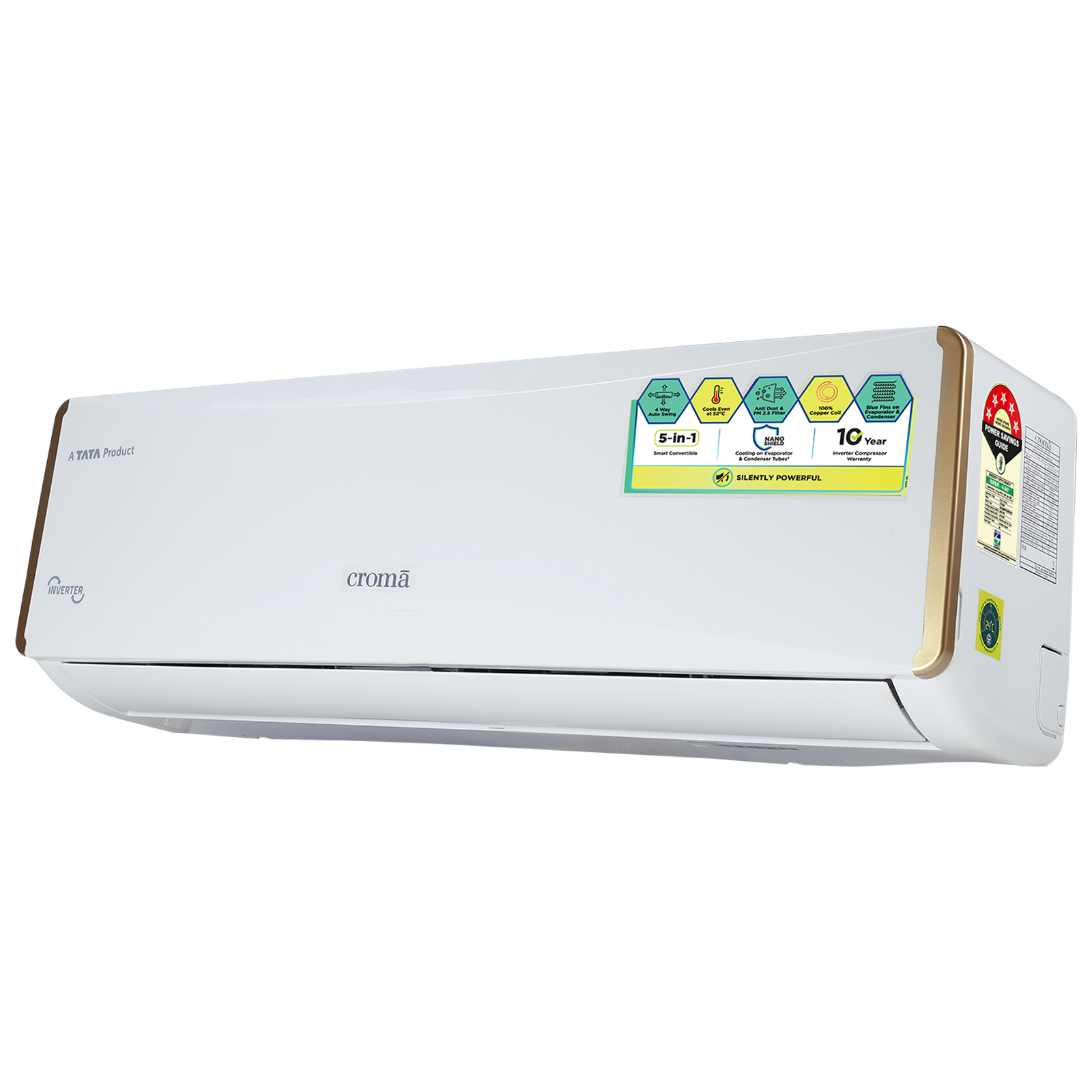 Buy Croma 5 In 1 Convertible 1 5 Ton 5 Star Inverter Split AC With Self 